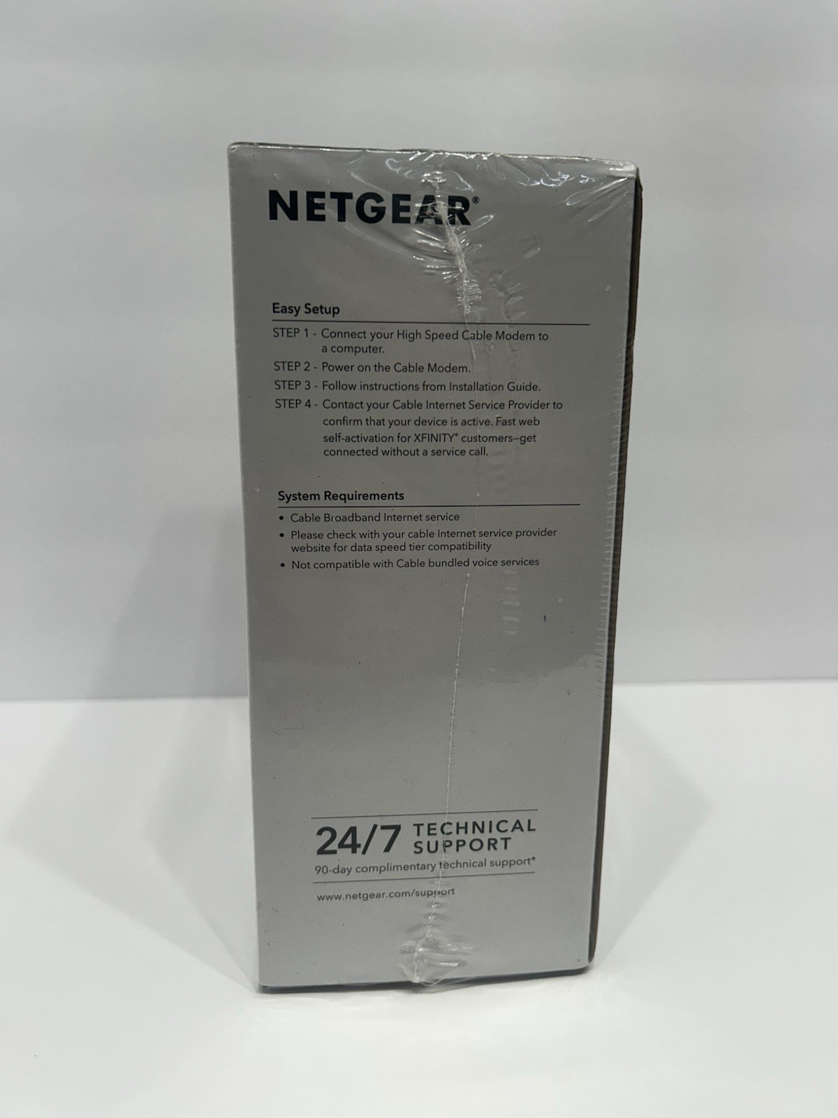 NETGEAR CM500 DOCSIS 3.0 Cable Modem 680 Mbps IPv6 1x RJ-45 CM500-100NAS