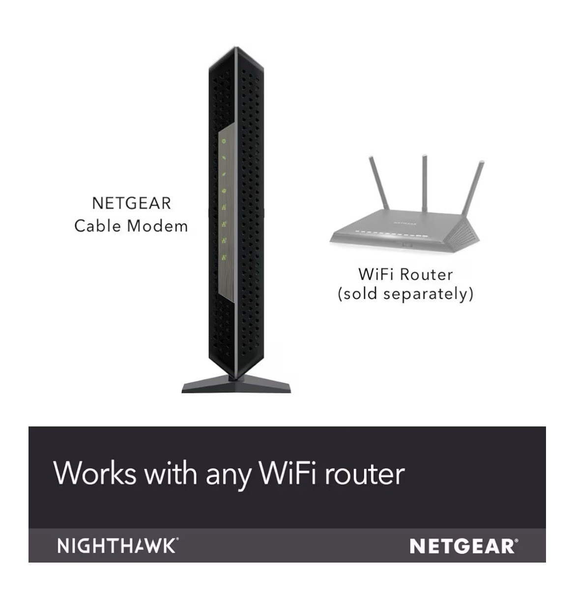 NETGEAR Nighthawk CM1200-100NAS DOCSIS 3.1 Cable Modem L-N
