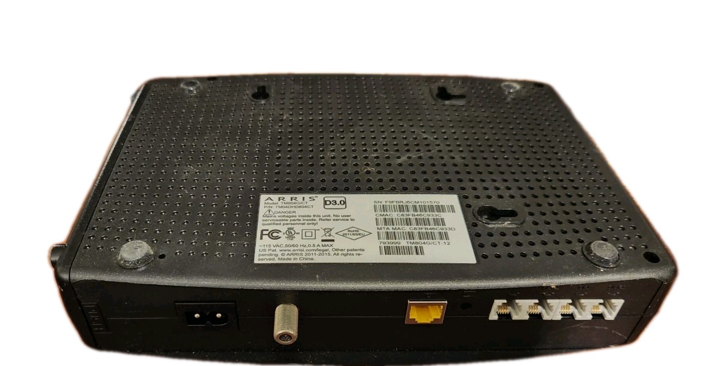 ARRIS Touchstone TM804G/CT 3.0 Internet Telephone, Telephony Modem L14