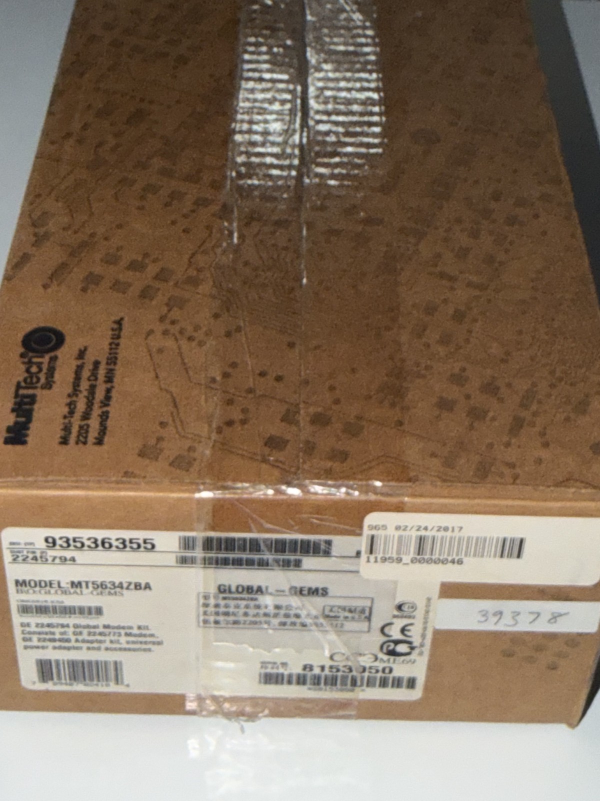 MultiTech MultiModem MT5634ZBA 56k Global Gems Modem Kit, Faxmodem, NEW in box