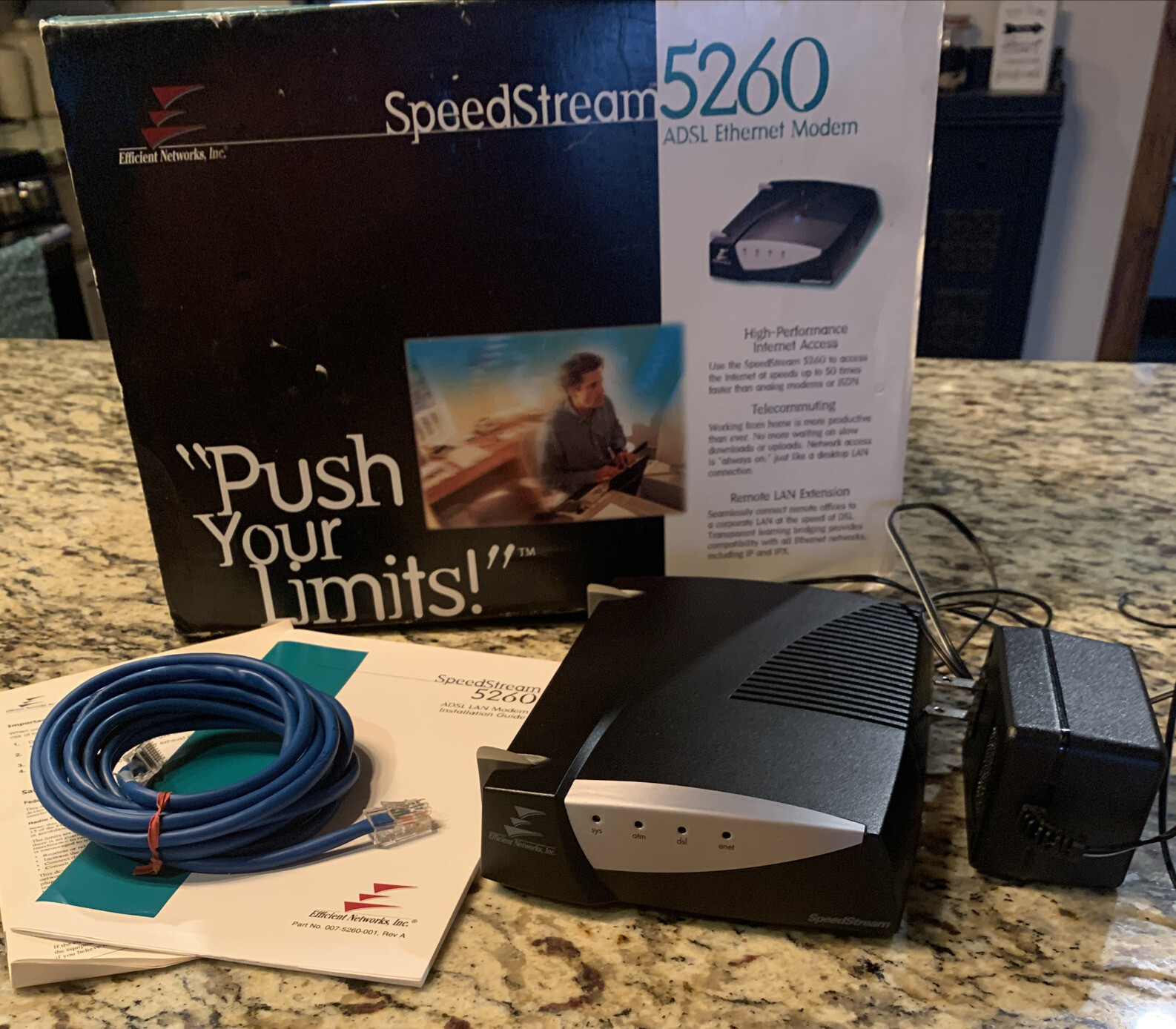 SpeedStream 5260 Ethernet ADSL DSL Modem Efficient Networks Inc