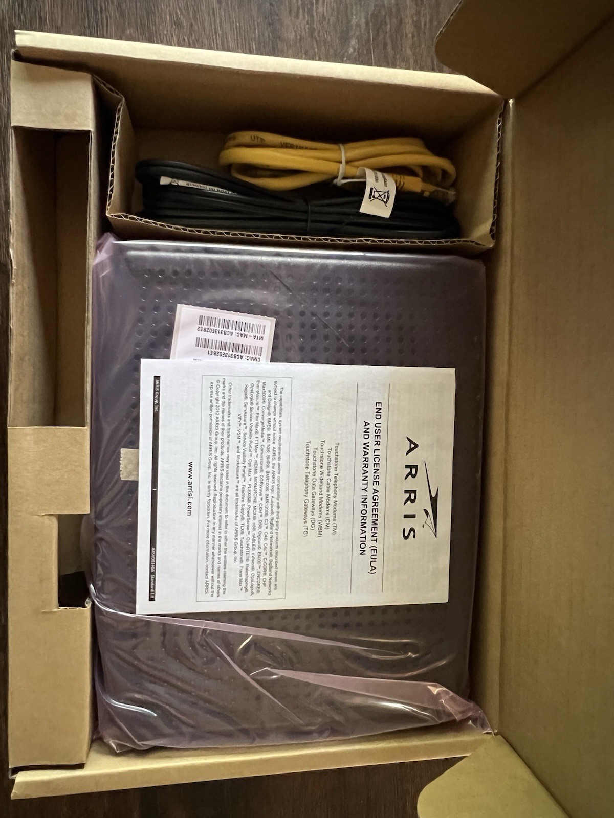 ARRIS Touchstone Telephony Modem DOCSIS 3.0 Cable Modem Black