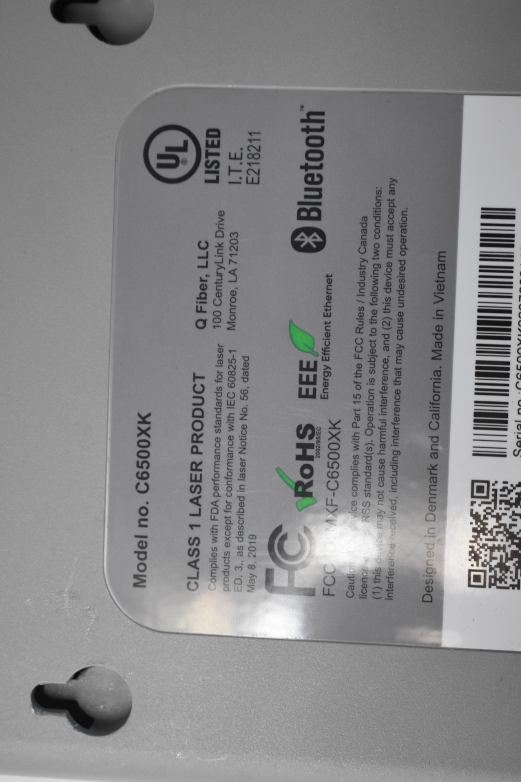 Quantum Fiber C6500XK High performance Modem Class 1 Genuine OEM USED