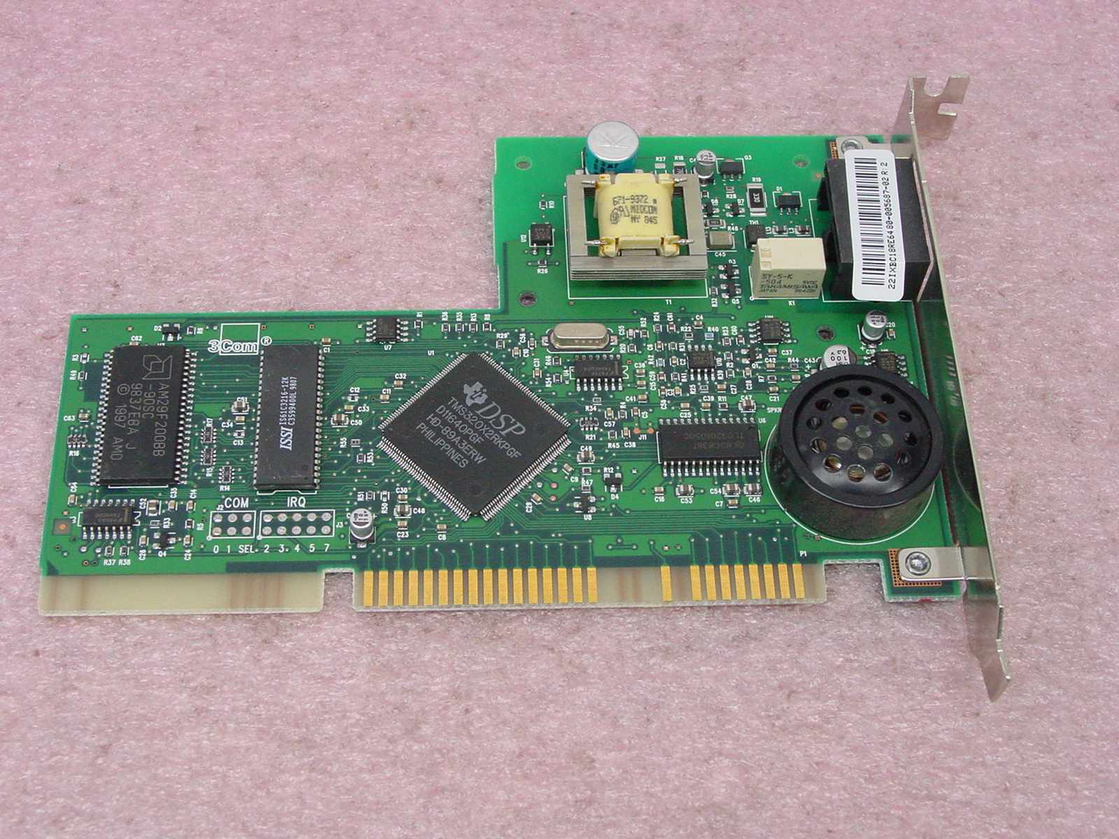 US Robotics 005687-02 16-Bit ISA 56K Sportster Faxmodem V90 – 0584 – NO JUMPERS