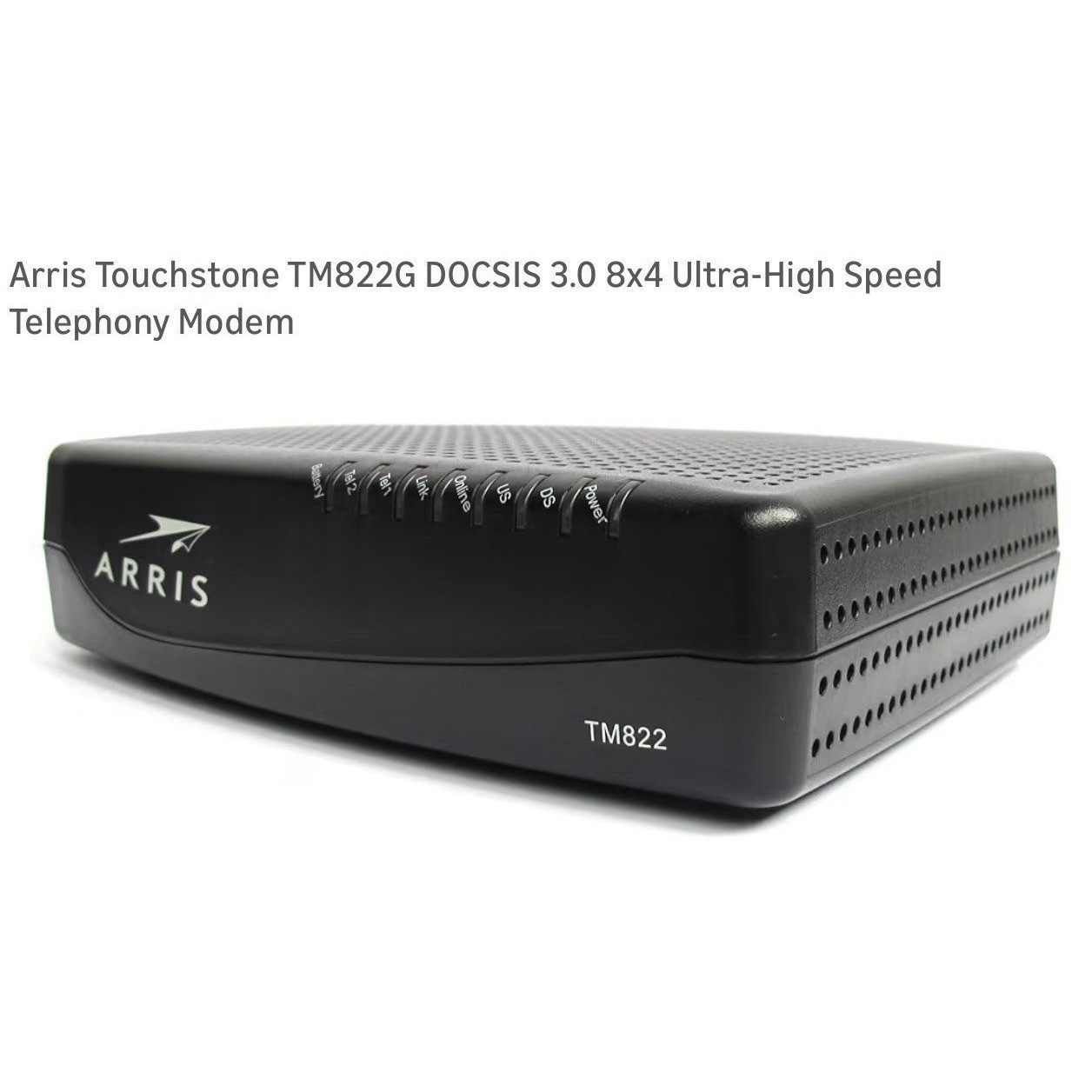 ARRIS Touchstone TM822G DOCSIS 3.0 8×4 Telephony Modem – Black