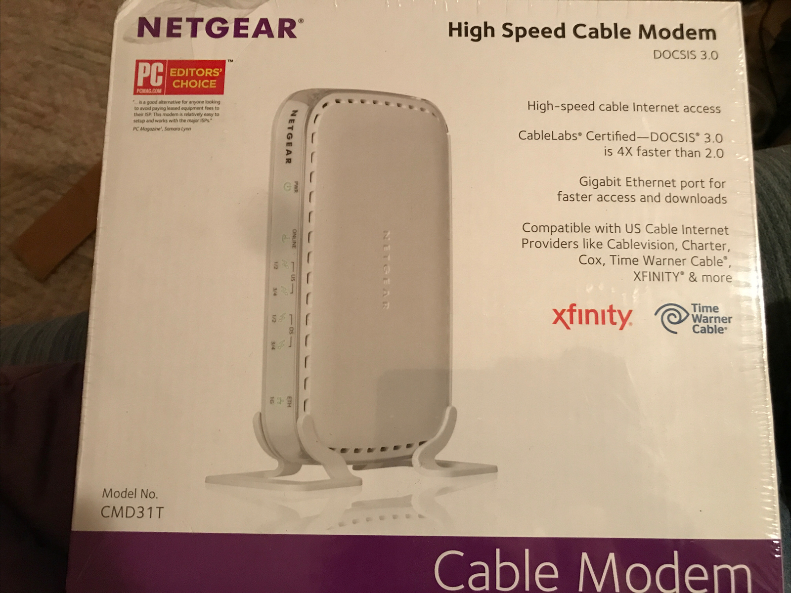 NETGEAR DOCSIS 3.0 – High Speed Cable Modem (CMD31T) New Sealed