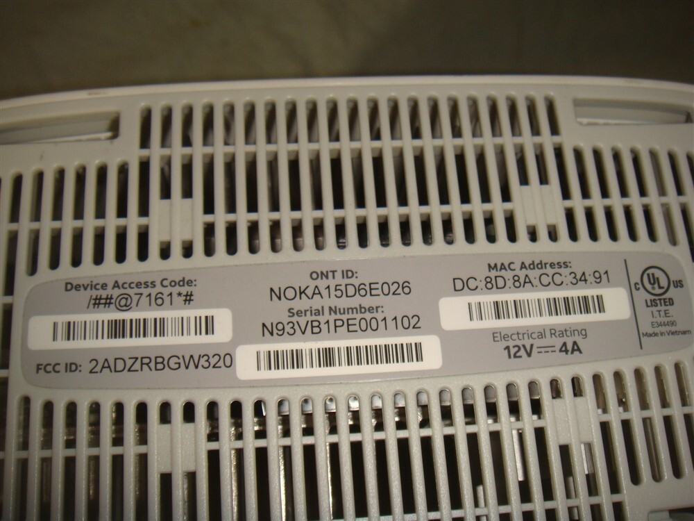 AT&T BROADBAND GATEWAY BGW320-505 WIFI MODEM ROUNTER NO AC ADAPTER -READ!