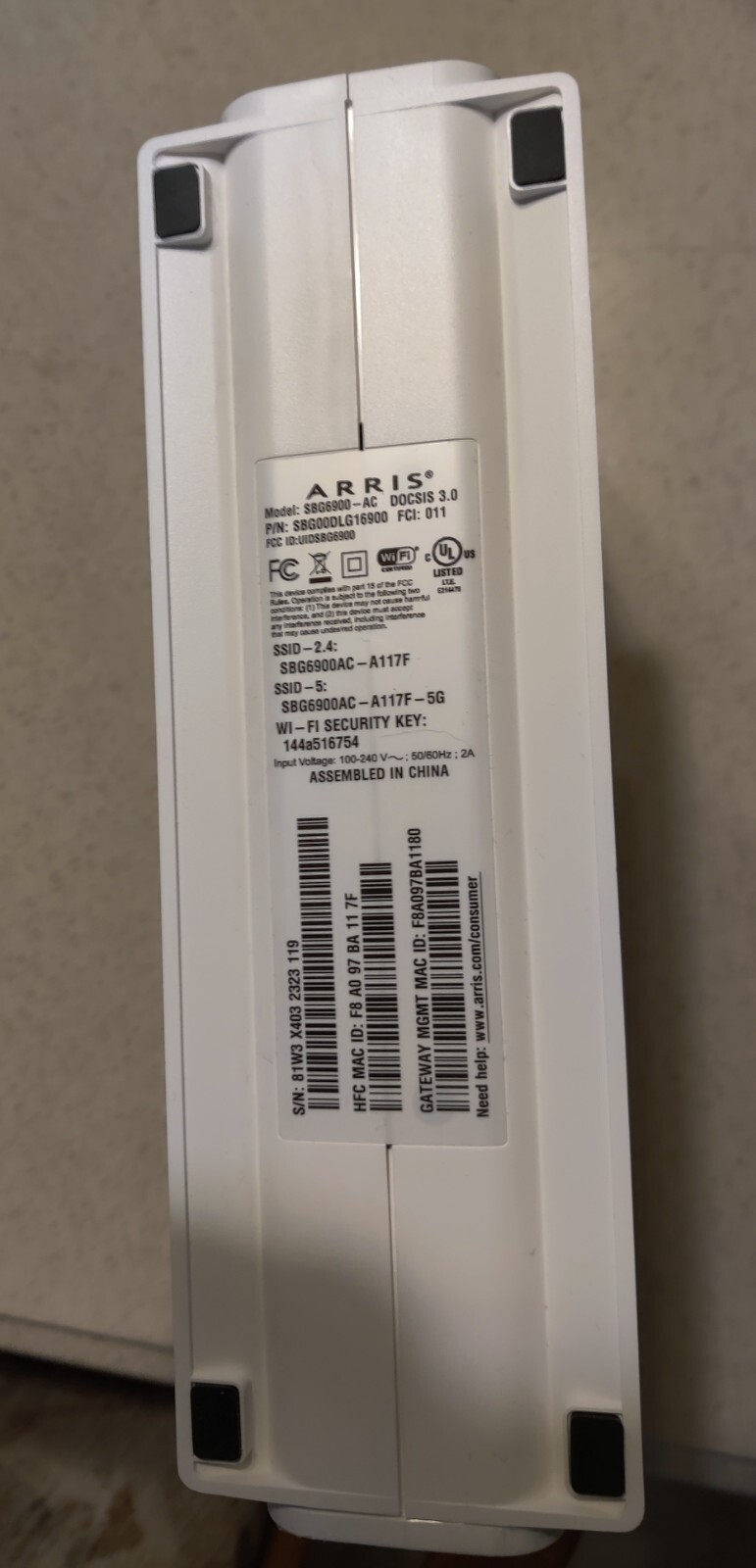 ARRIS SUFFBOARD SBG6900 -AC Docsis 3.0 Cable Mode. & Wi-Fi Router