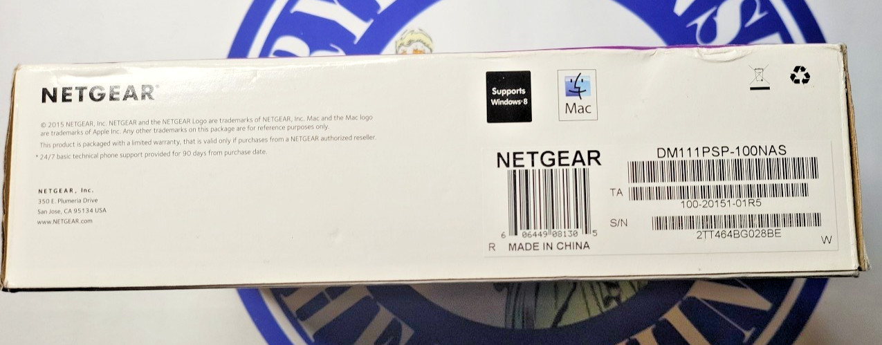 Netgear Broadband ADSL2+ Plus Modem Open Box (DM111PSP-100NAS)