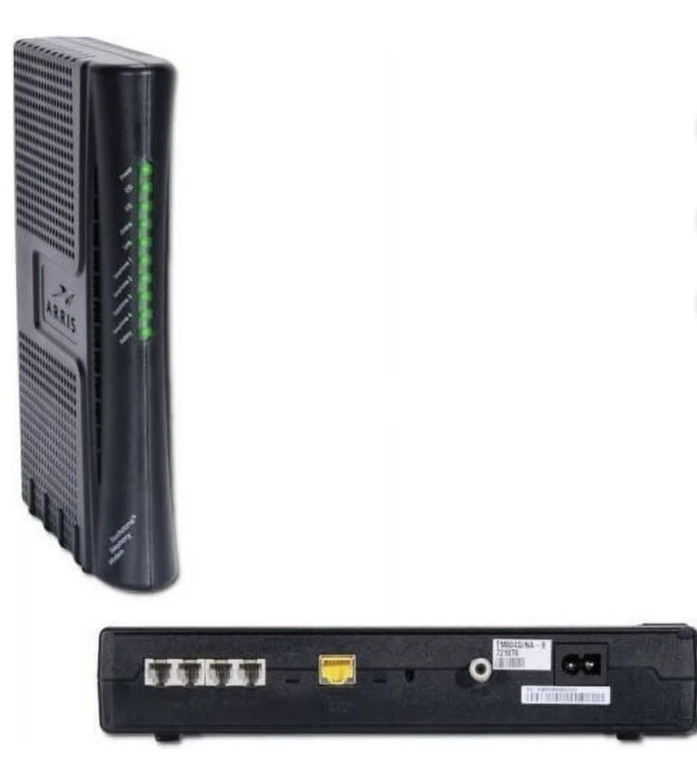 Arris TM604G DOCSIS 2.0 Touchstone Telephony Cable Modem – Black