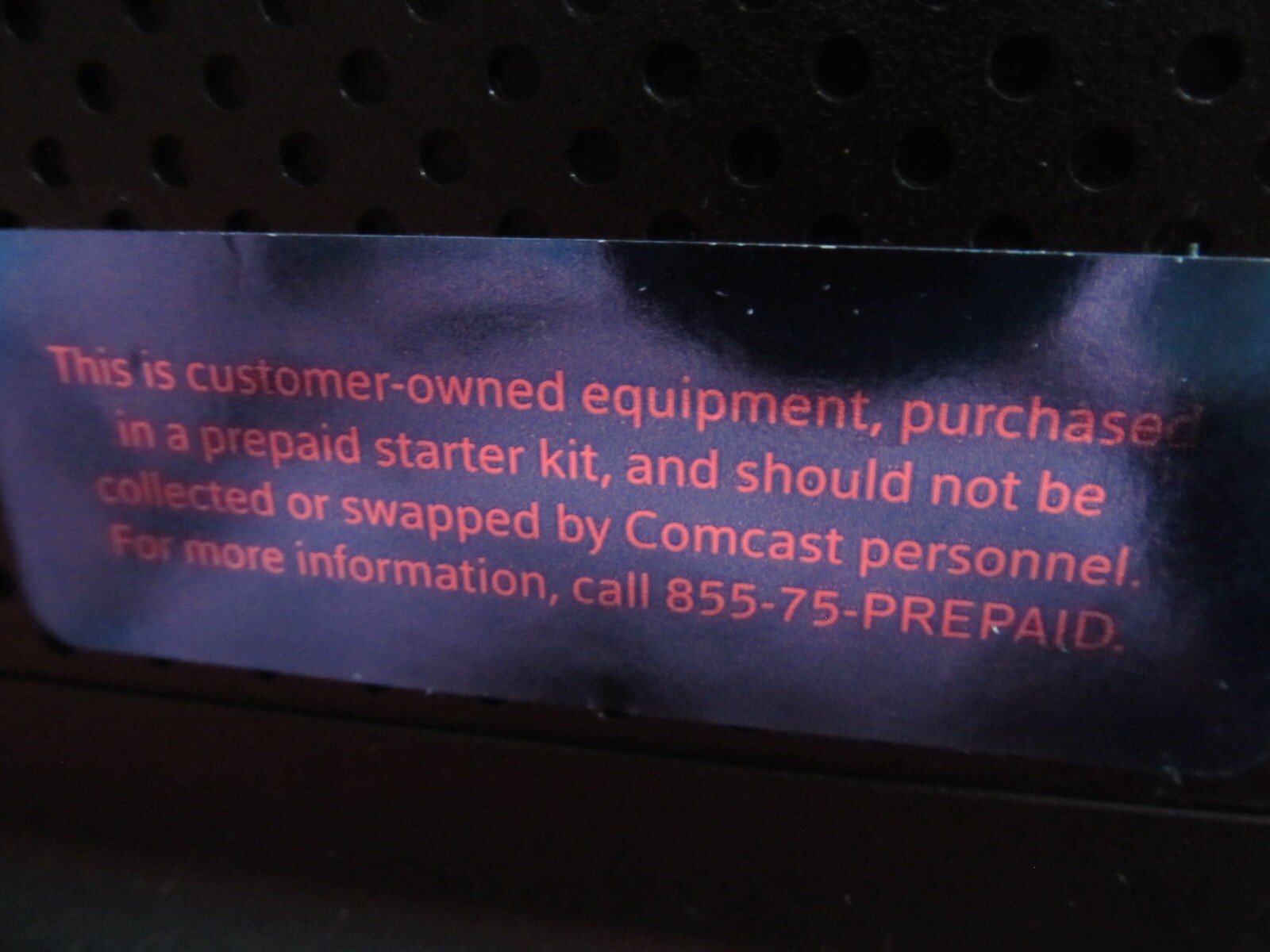XFINITY Internet Prepaid Starter Kit Arris TG862G router