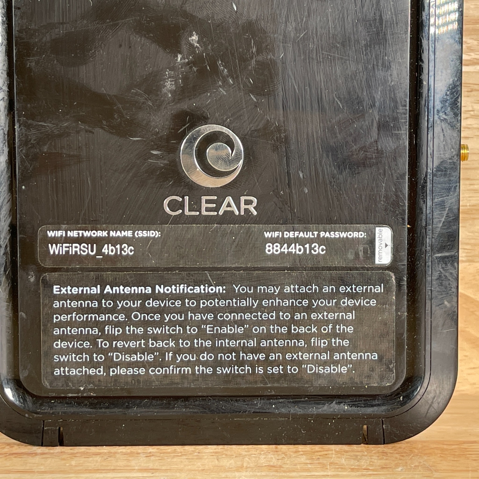 Clear WIXFBR-131 Black Wireless Modem Wi-Fi Router with External Antenna Port