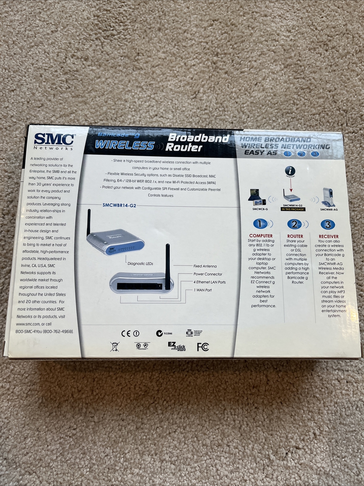 SMC Networks Barricade G 2.4GHz/54Mbps Wireless Cable/DSL Broadband Router