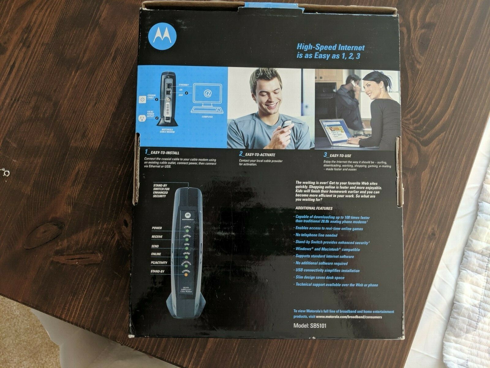 Motorola SURFboard SB5101 (SB515290-087-00) 38 Mbps – New Open Box – Free Ship