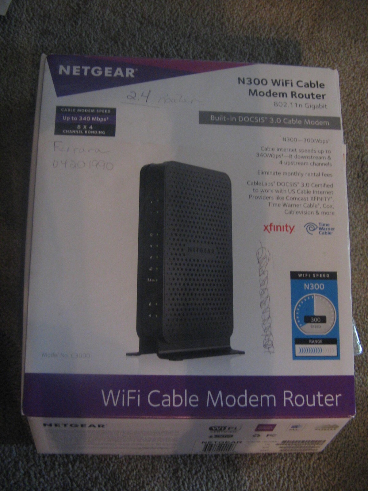 Motorola Arris/Netgear/Surfboard Modems/WiFi Router N300Model SBG6580 NEW