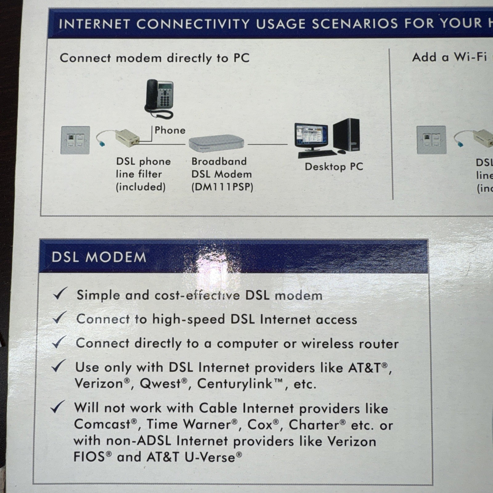 Netgear Broadband Wired Single Ethernet Port ADSL2 Plus Modem See Photos ***
