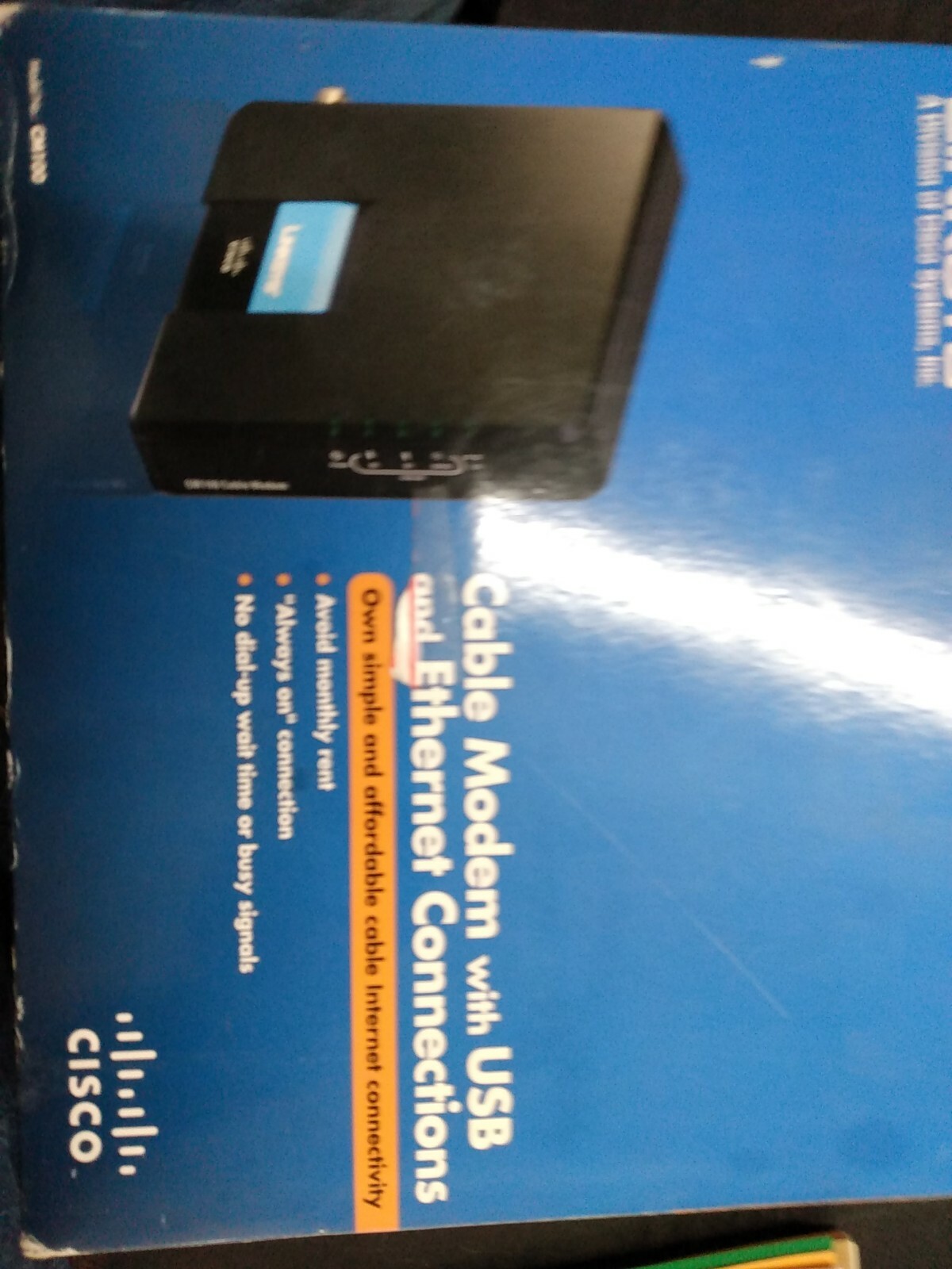 Linksys CM100 100 Mbps Cable Modem with USB and Ethernet Connections