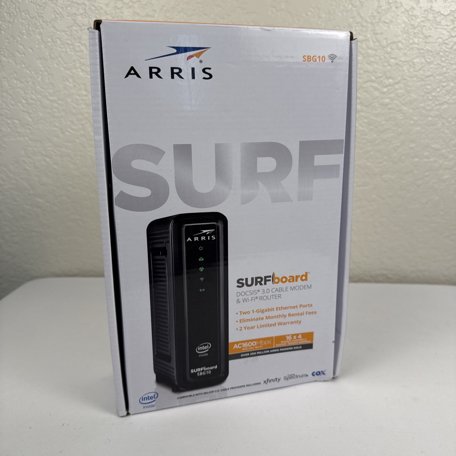 Arris SBG10 Cable Modem Router Combo DOCSIS 3.0 16 X 4 GB Comcast Xfinity, Cox