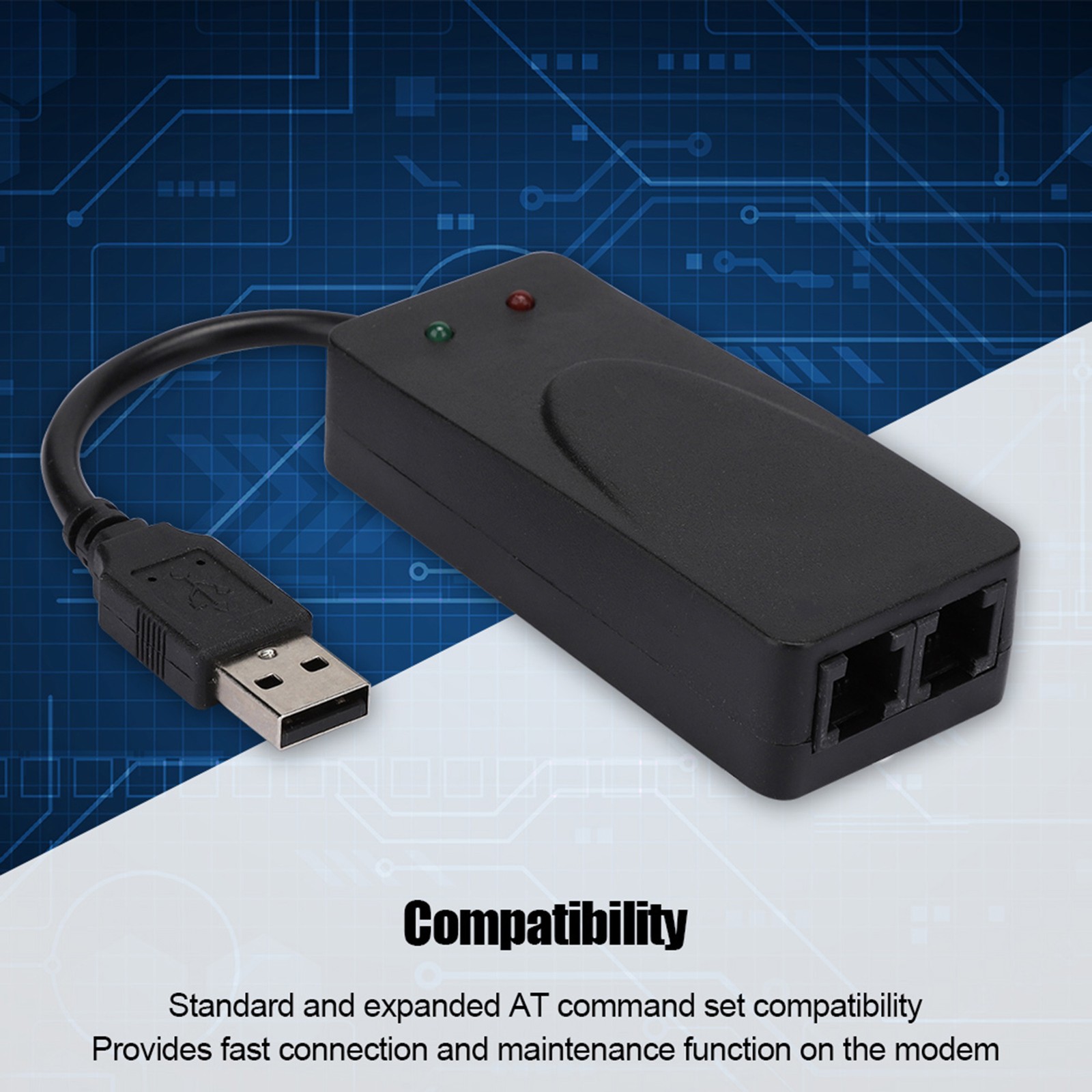 Fax Modem Dual Port USB2.0 56K External Modem Driver For 7/ 8/ 10/