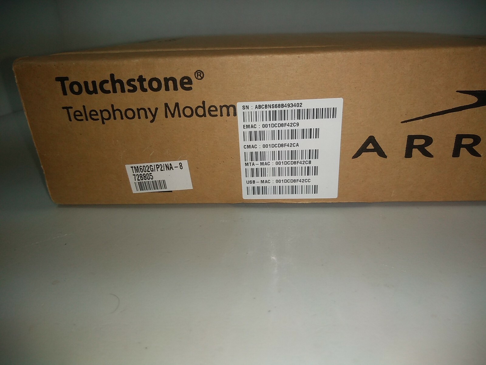 ARRIS Touchstone Telephony Modem TM602G