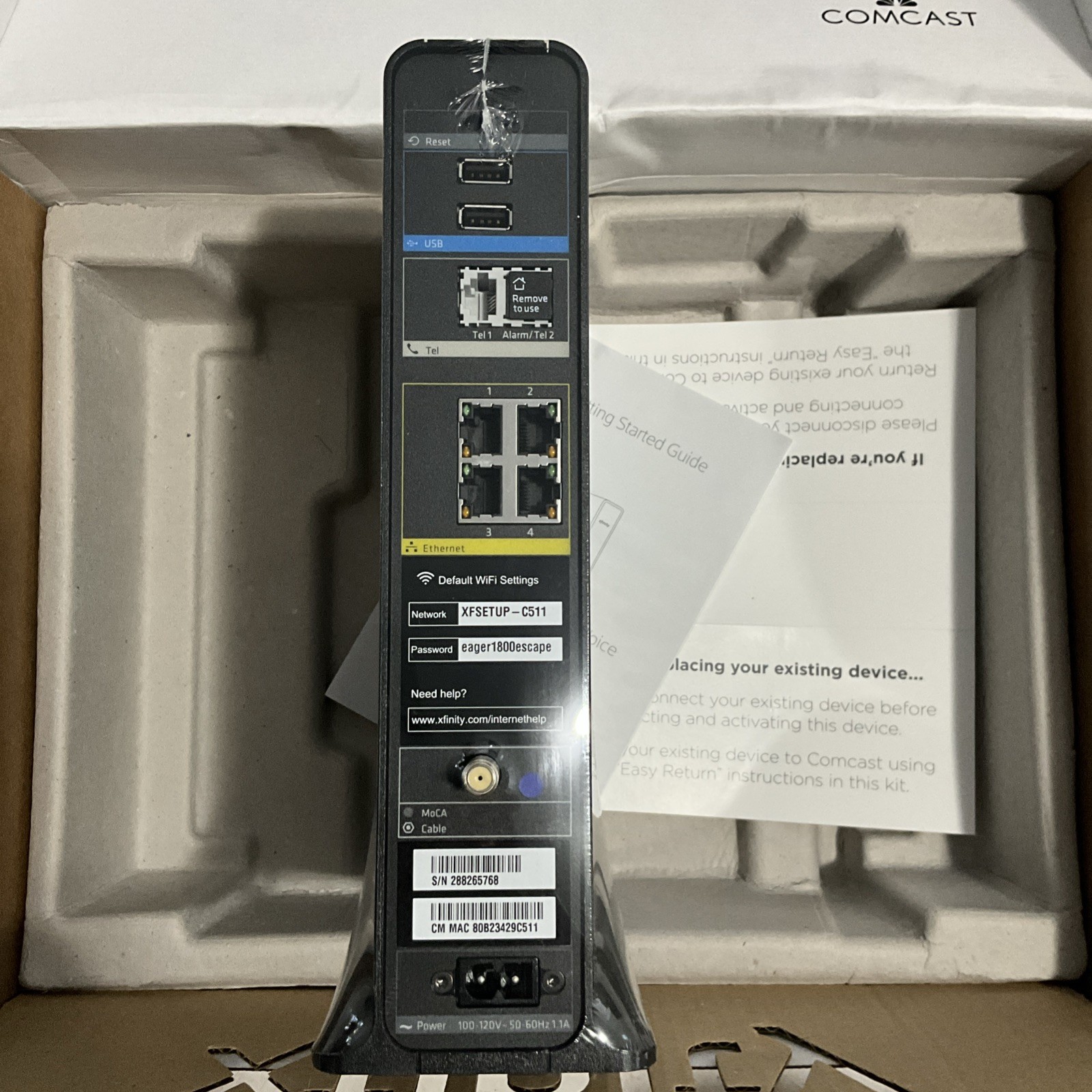 Cisco DPC3941T XB3 Wireless Modem Router DOCSIS 3.0 Voice Gateway
