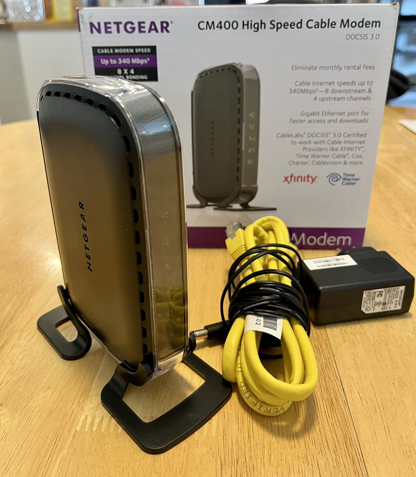 Netgear CM400 – DOCSIS 3.0, 340 Mbps, Cable Modem – Xfinity, Time Warner