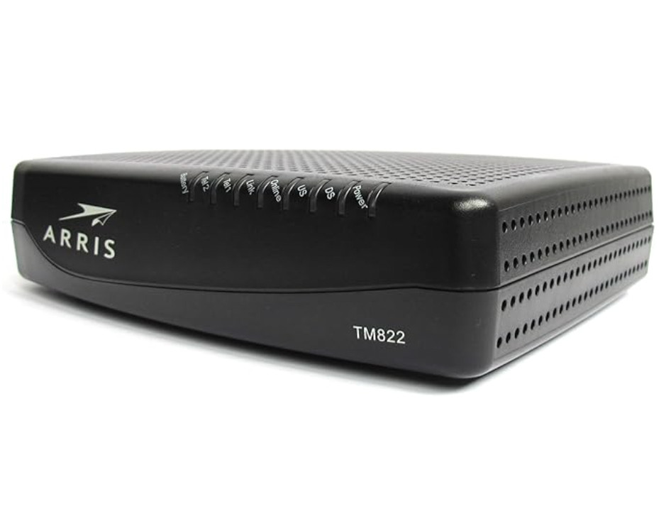 ARRIS Touchstone TM822G DOCSIS 3.0 8×4 Telephony Modem – Black