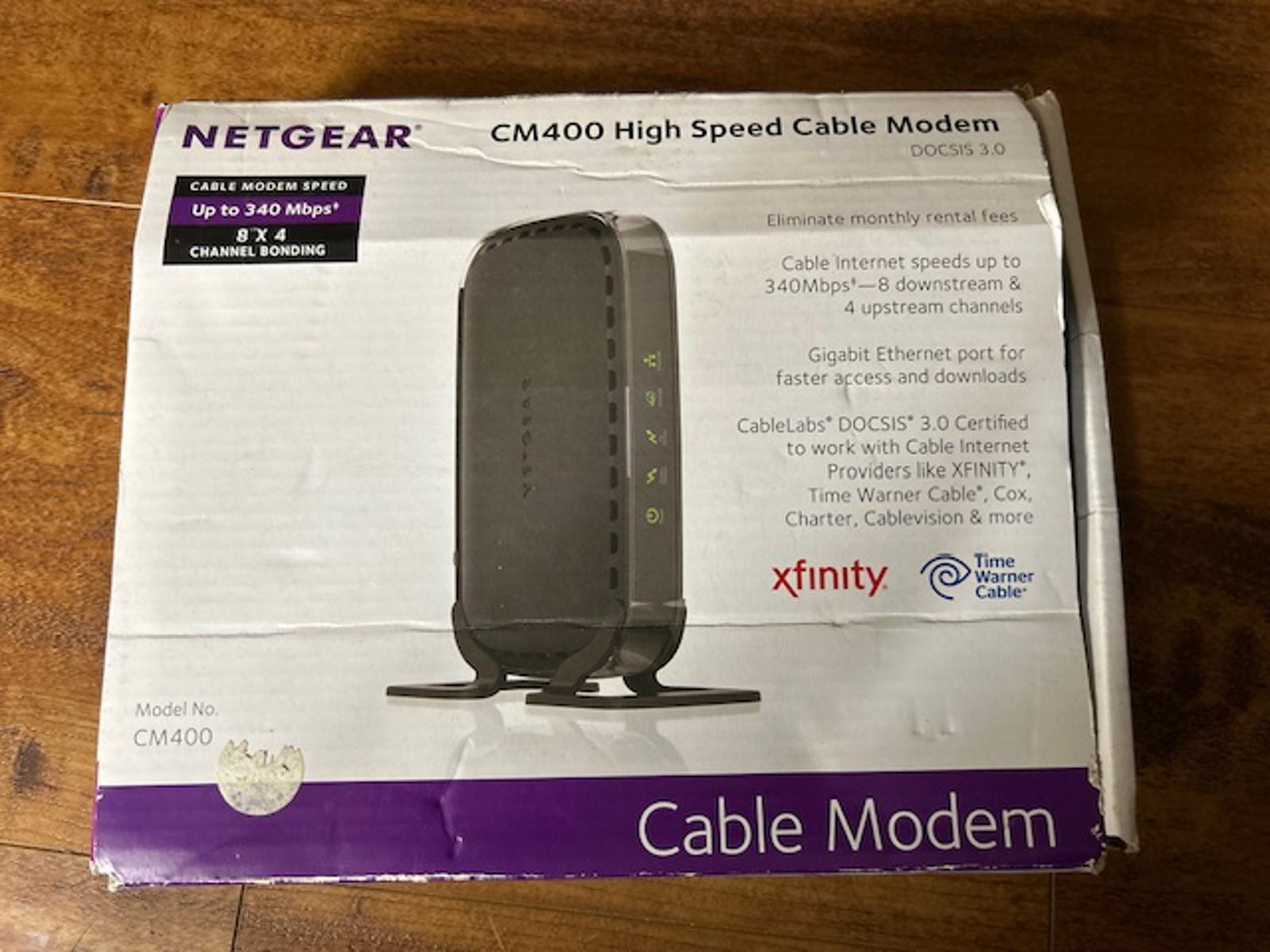 Netgear CM400 High Speed Cable Modem DOCSIS 3.0