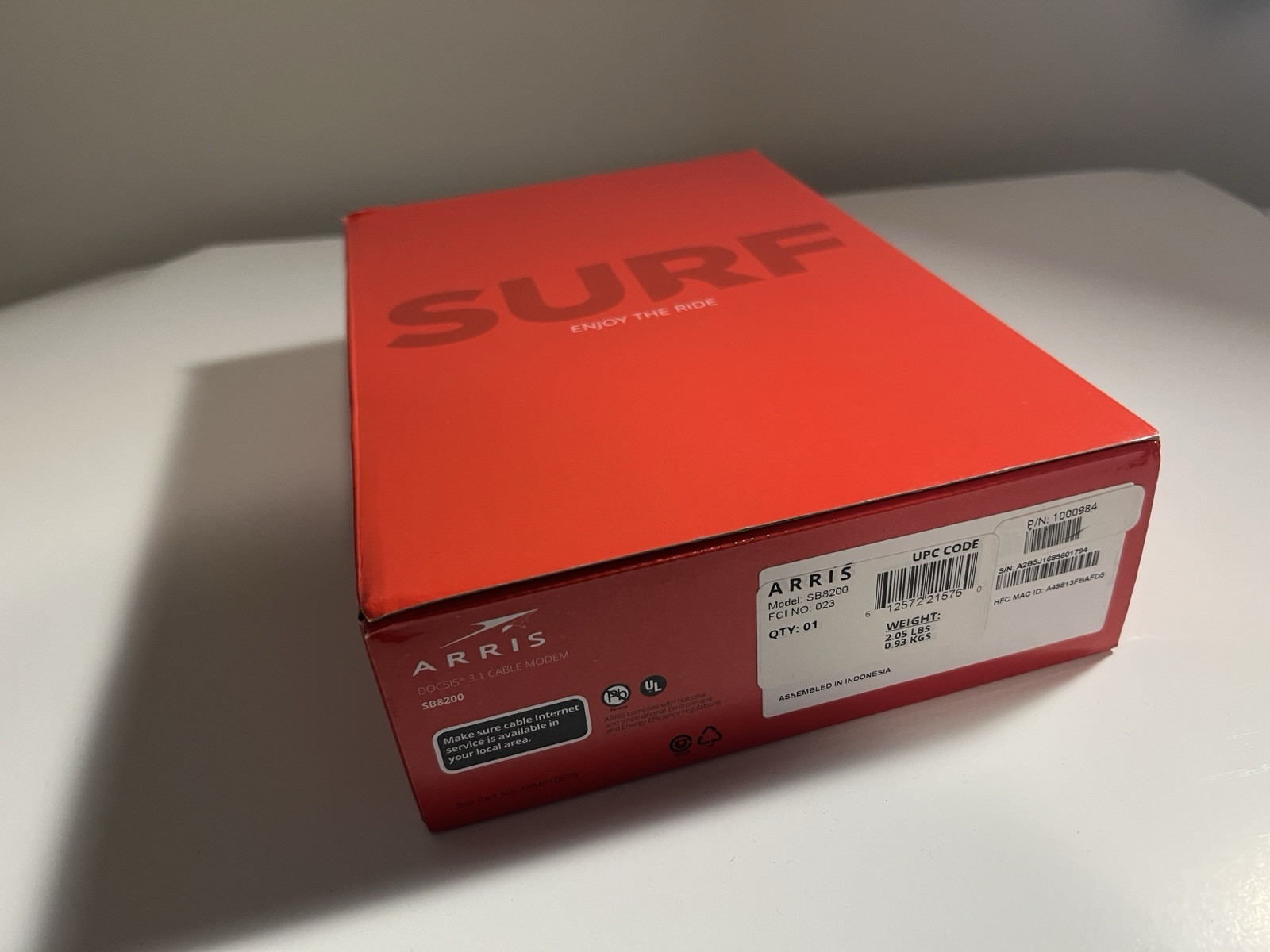 ARRIS SURFboard SB8200 DOCSIS 3.1 10 Gbps Cable Modem