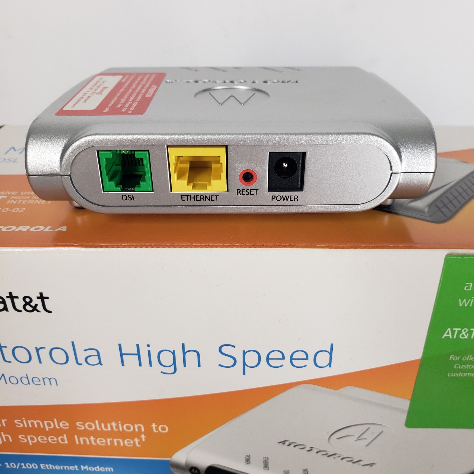NEW Motorola 2210-02-1022 High Speed Internet DSL Modem w/ Power Supply AT&T