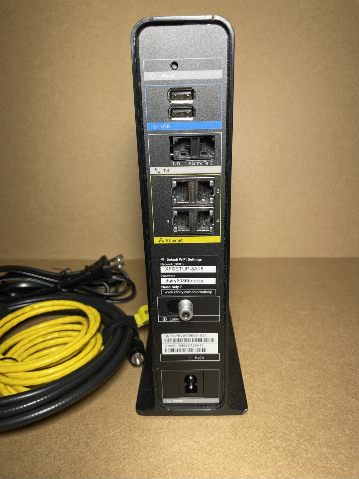 Xfinity Arris TG1682G Dual Band Wireless 802.11ac Cable Modem and Wi-Fi Router
