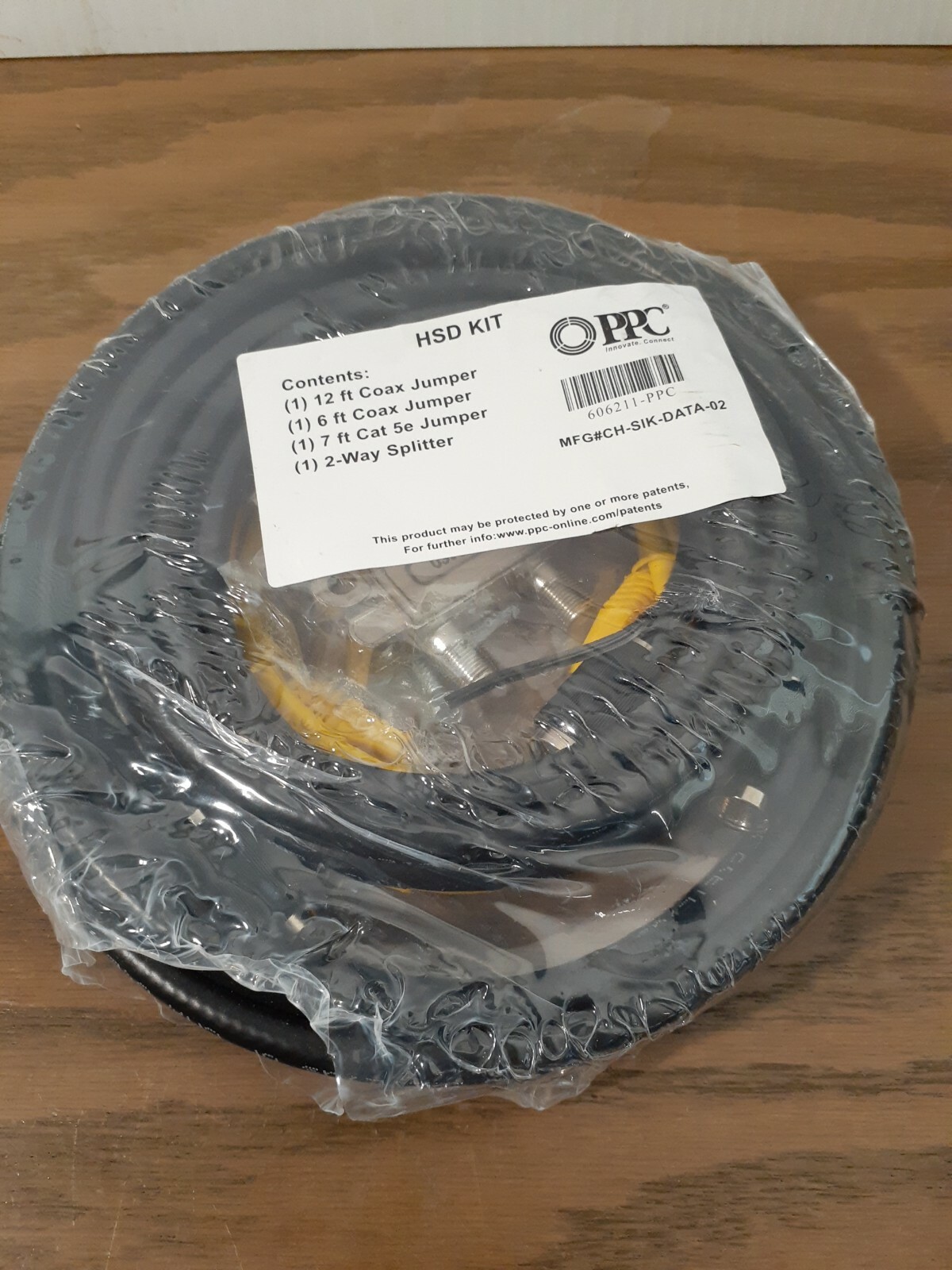 PPC HSD KIT Coax Jumpers, Cat 5e Jumper 2-Way Splitter Pack NEW
