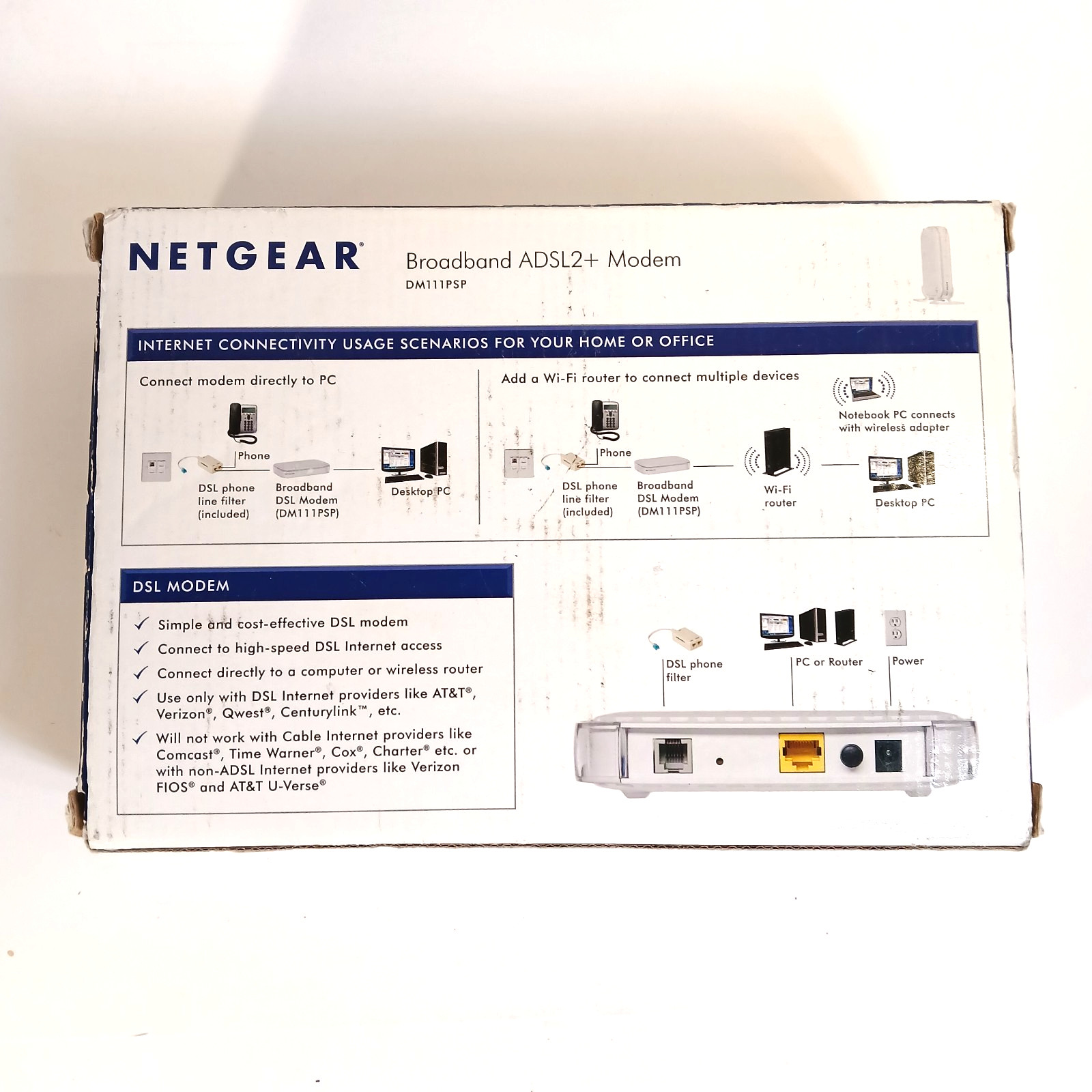 NETGEAR Broadband ADSL2 + DSL Modem