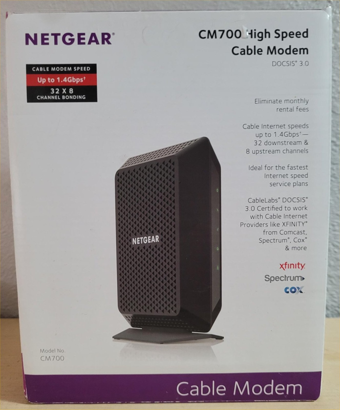 NETGEAR CM700-100NAS Cable Modem, NEW IN BOX!