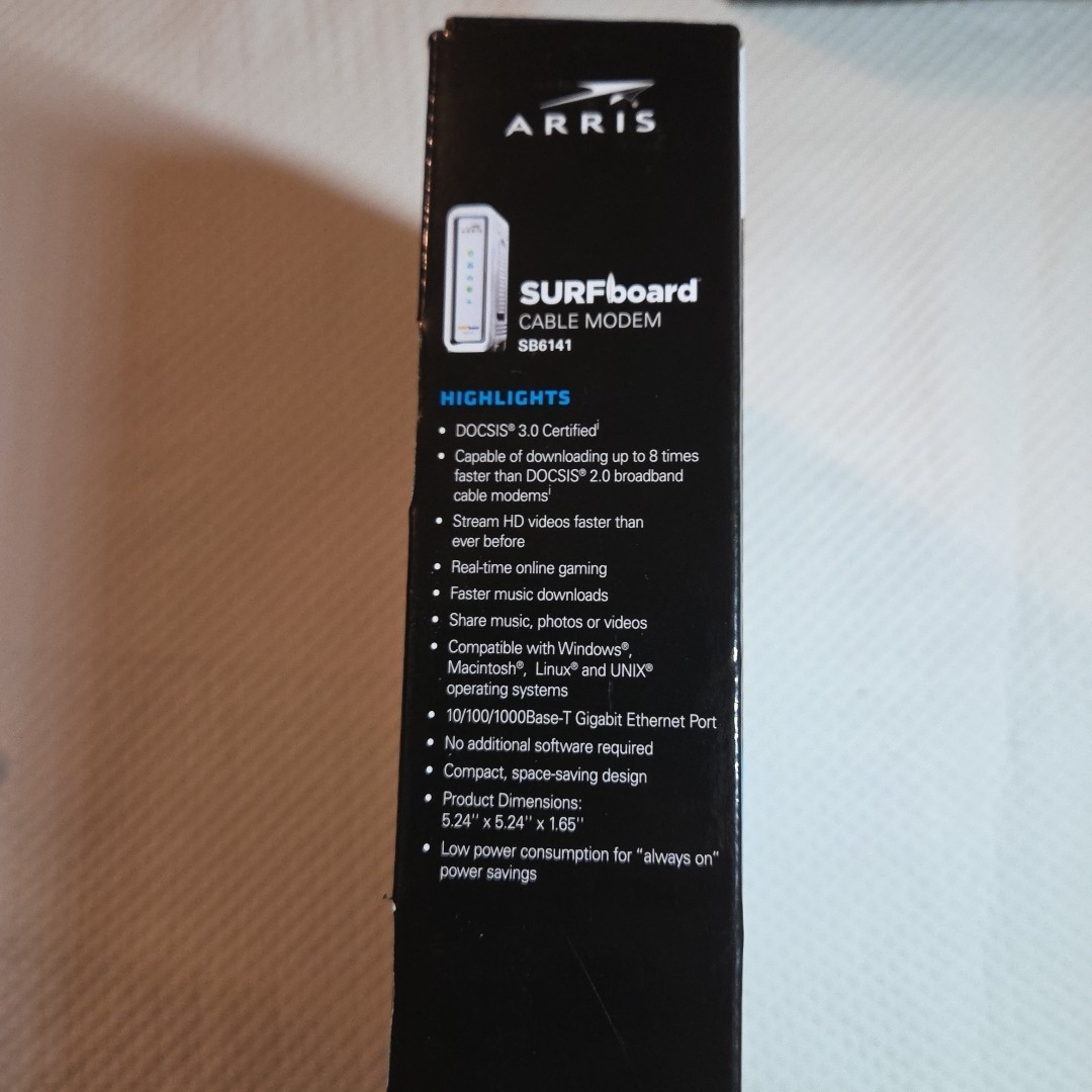 Motorola Arris Surfboard Modem SB6141 White DOCSIS 3.0 400 Series 581902-022-00