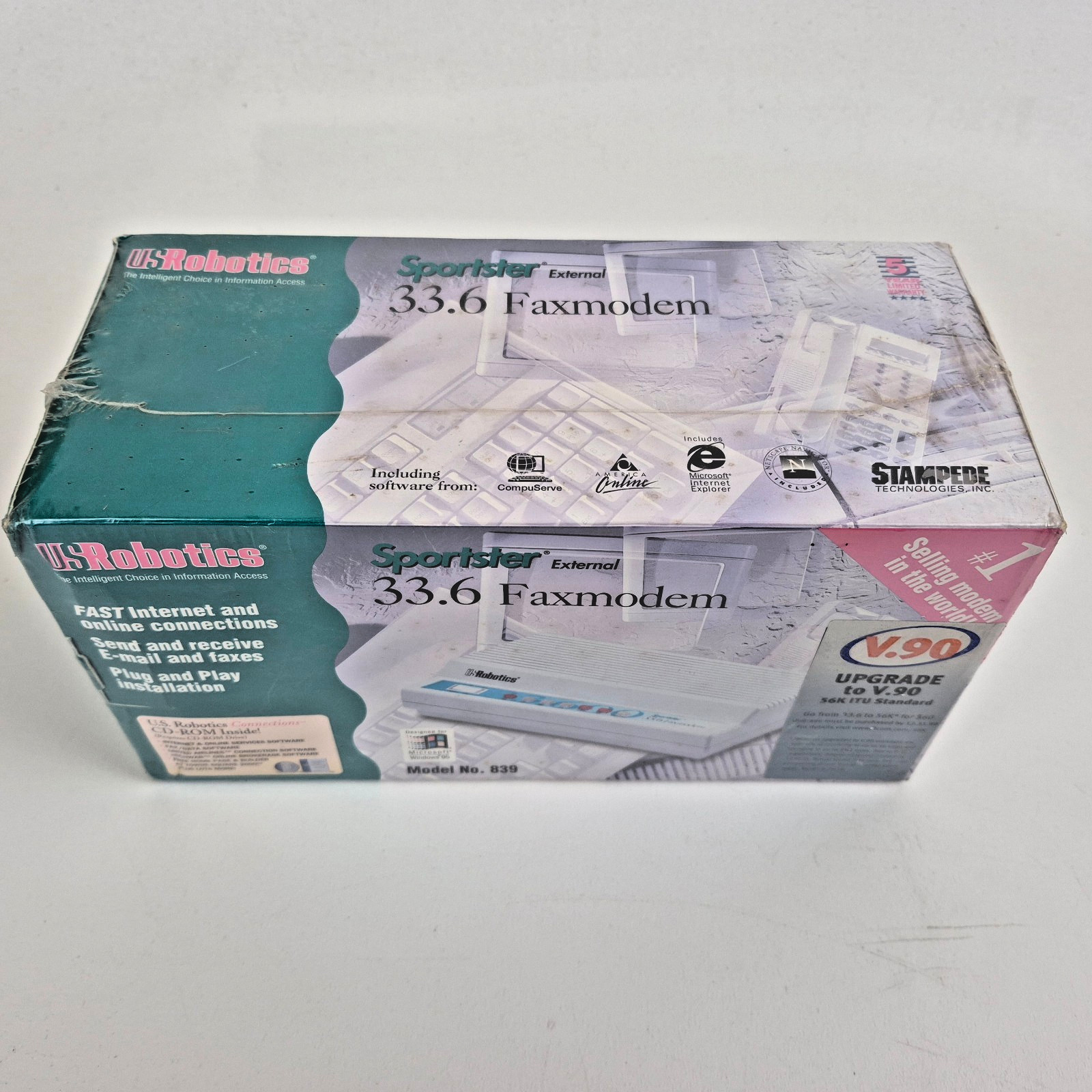 US Robotics Sportster 33.6 External Fax Modem – Factory Sealed
