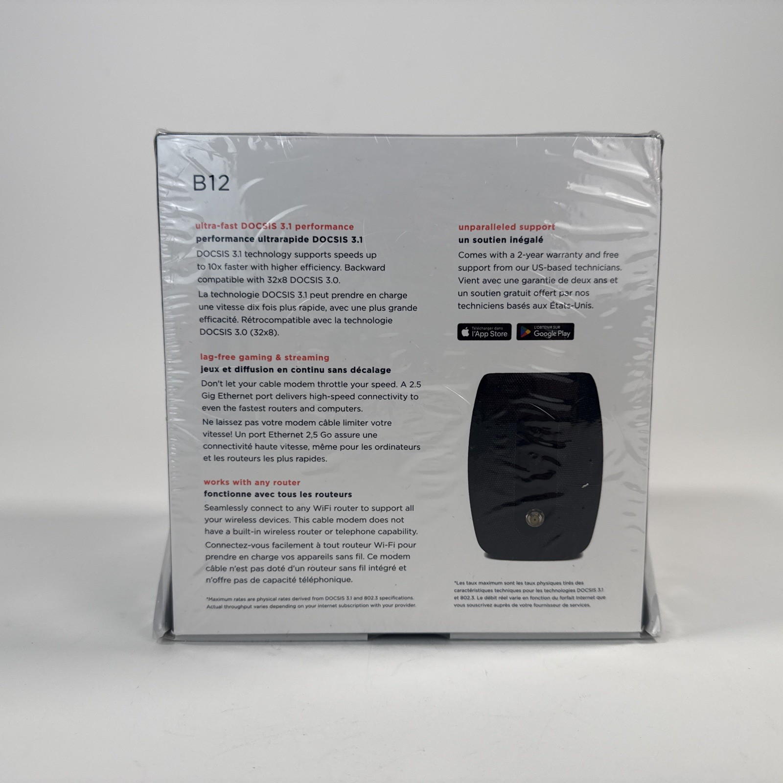 Motorola B12 – Advanced Compact Cable Modem 2500 Mbps Max 2.5 Gbps Port MB8611