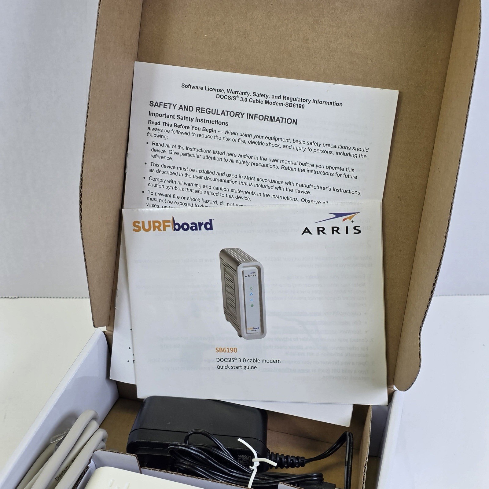 ARRIS SURFboard SB6190 DOCSIS 3.0 Cable Modem Approved for Cox, Spectrum & more