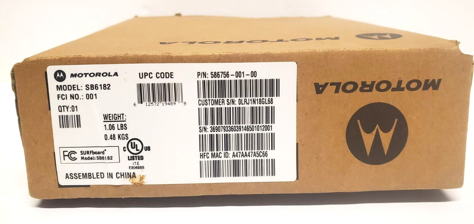 ARRIS Motorola SURFboard SB6182 DOCSIS 3.0 Wi-Fi Cable Modem (Cox, Charter, etc)