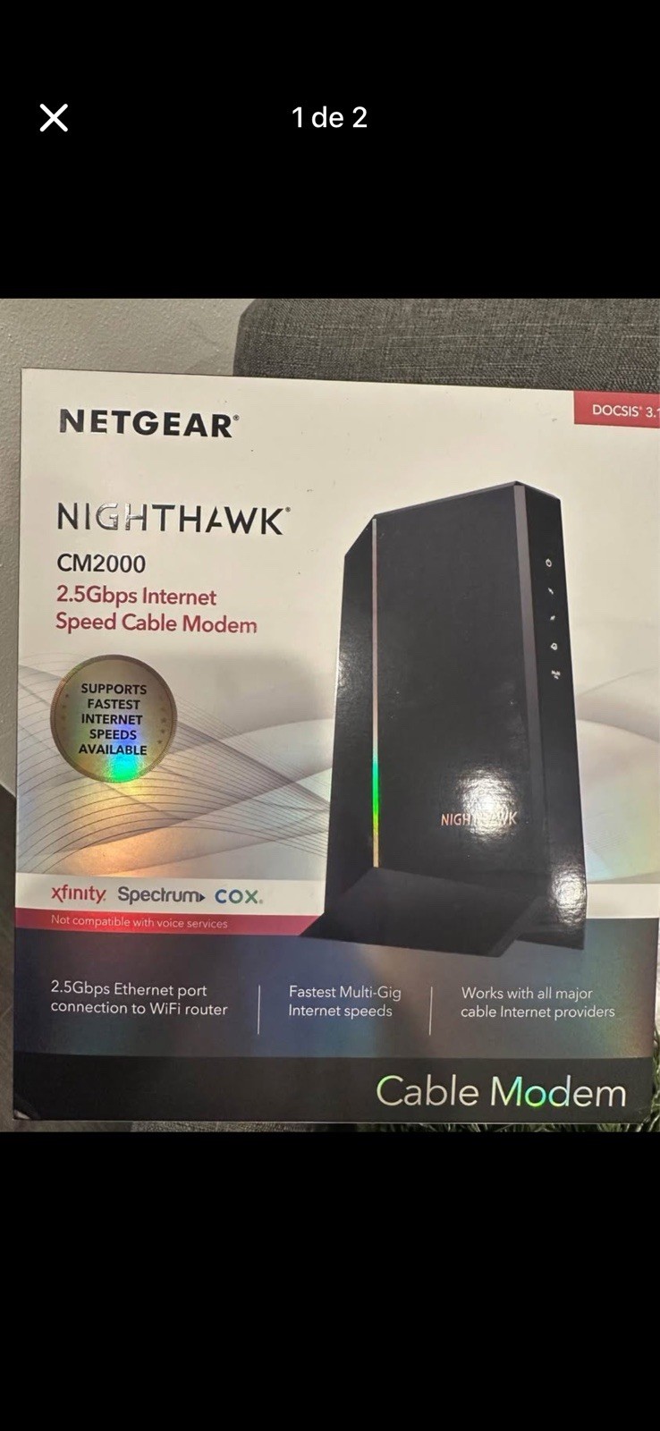 NETGEAR Nighthawk CM 2000 2.5GBPS internet Speed Cable Modem