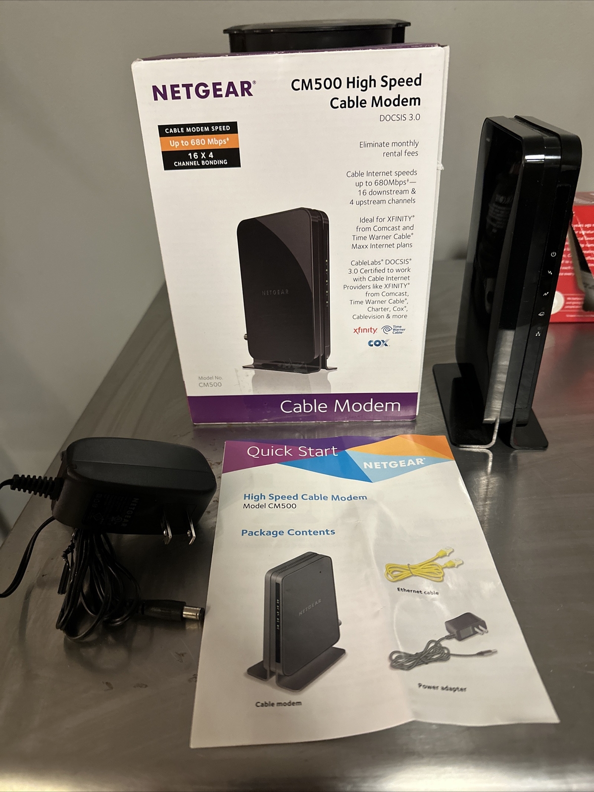 Netgear CM500 Cable Modem 680+- Mbps DOCSIS 3.0 Fast Web Internet Access
