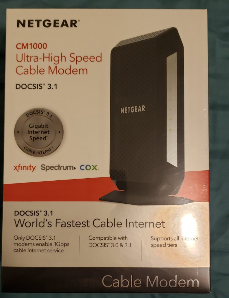 NETGEAR CM1000 Wired-Ethernet (RJ-45) Cable (Black) – New