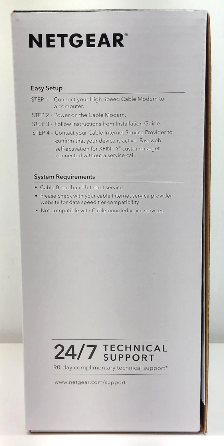 NETGEAR CM500 High Speed Cable Modem – Open Box / Never Used (DOCSIS 3.0)
