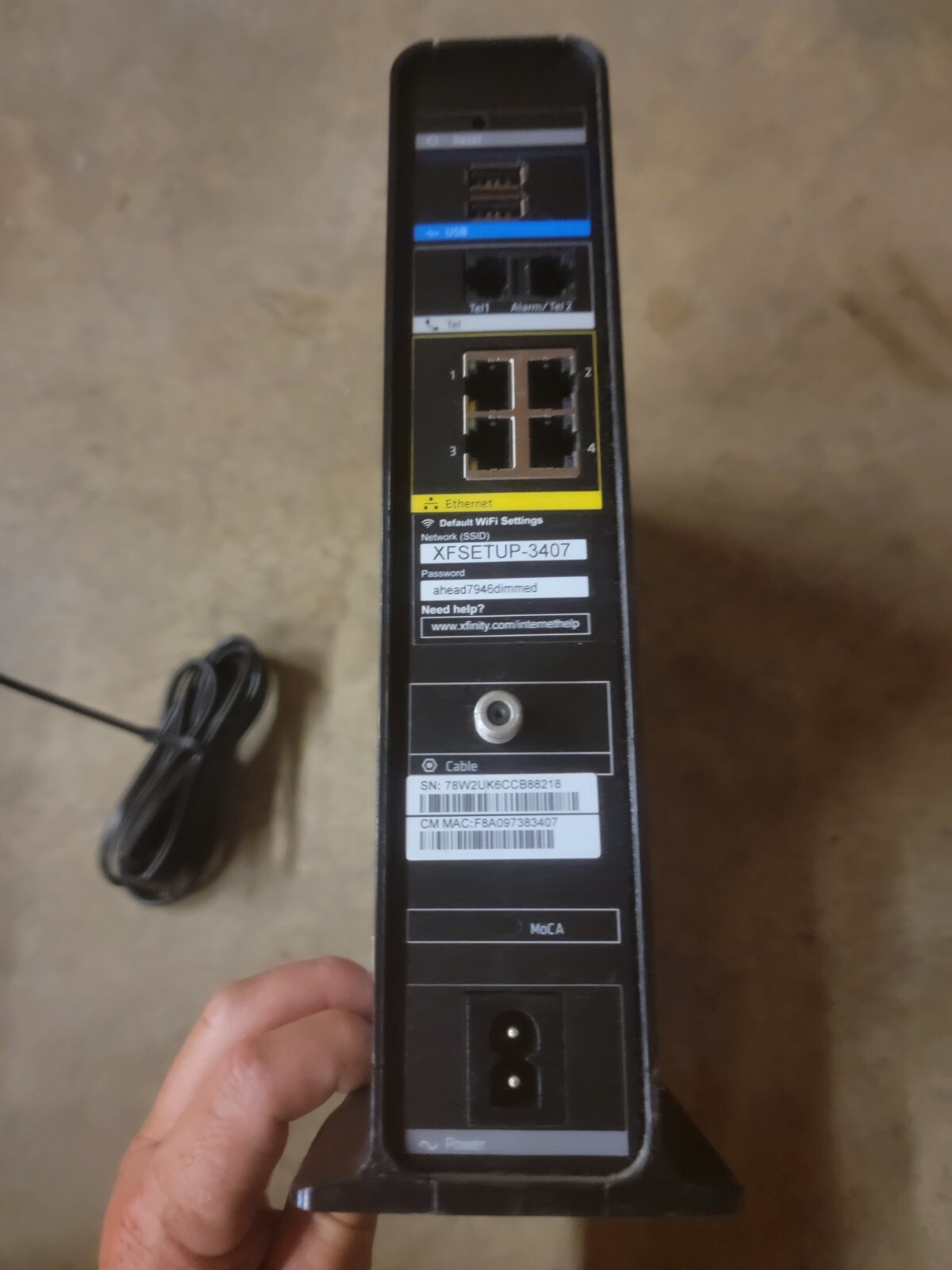 Xfinity Arris TG1682G XB3 DualBand Wifi Router 802.11AC Cable Modem