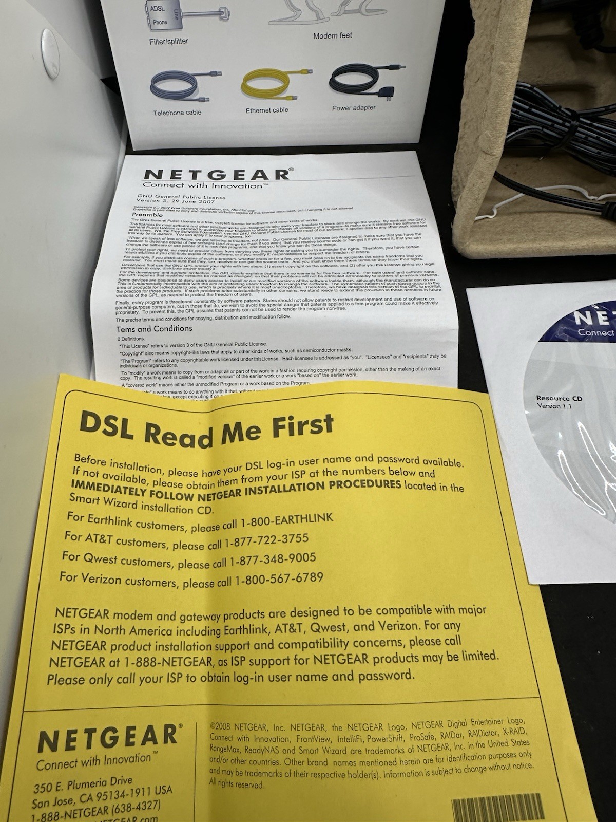 NETGEAR Broadband ADSL2+ Modem DM111PSP DSL Modem Never Used