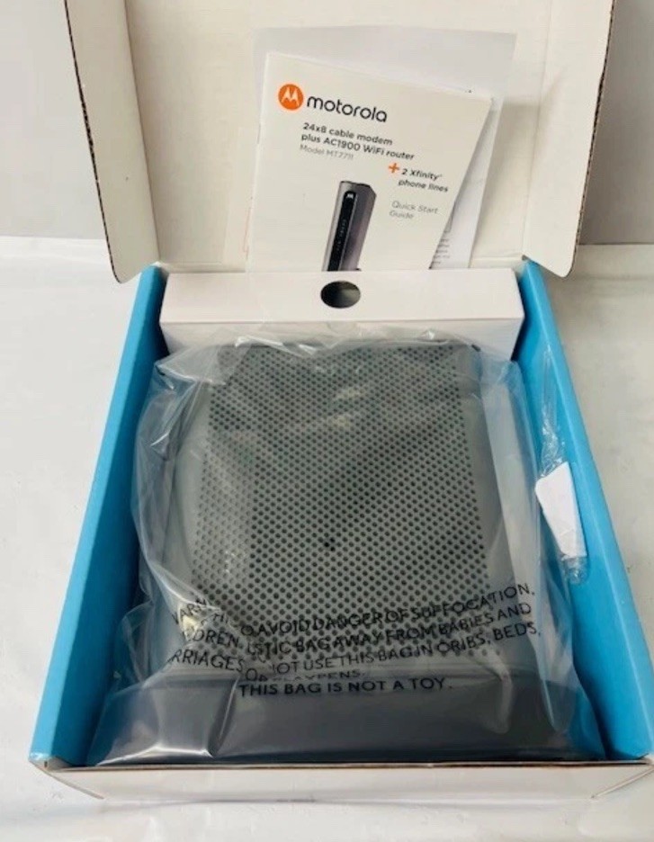 Motorola 24×8 Cable Modem + AC1900 WiFi Router + 2 Phone Line for Xfinity MT7711