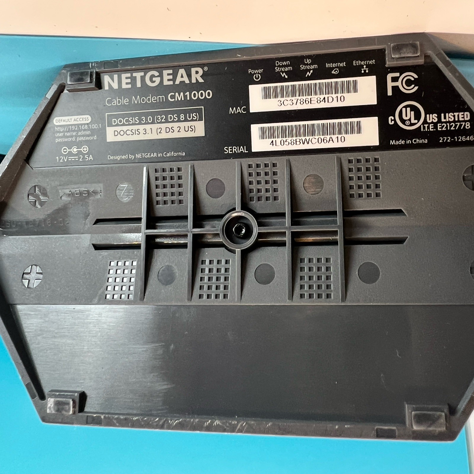 Netgear CM1000 Ultra-High Speed Cable Modem – DOCSIS 3.0 CM1000-100NAS