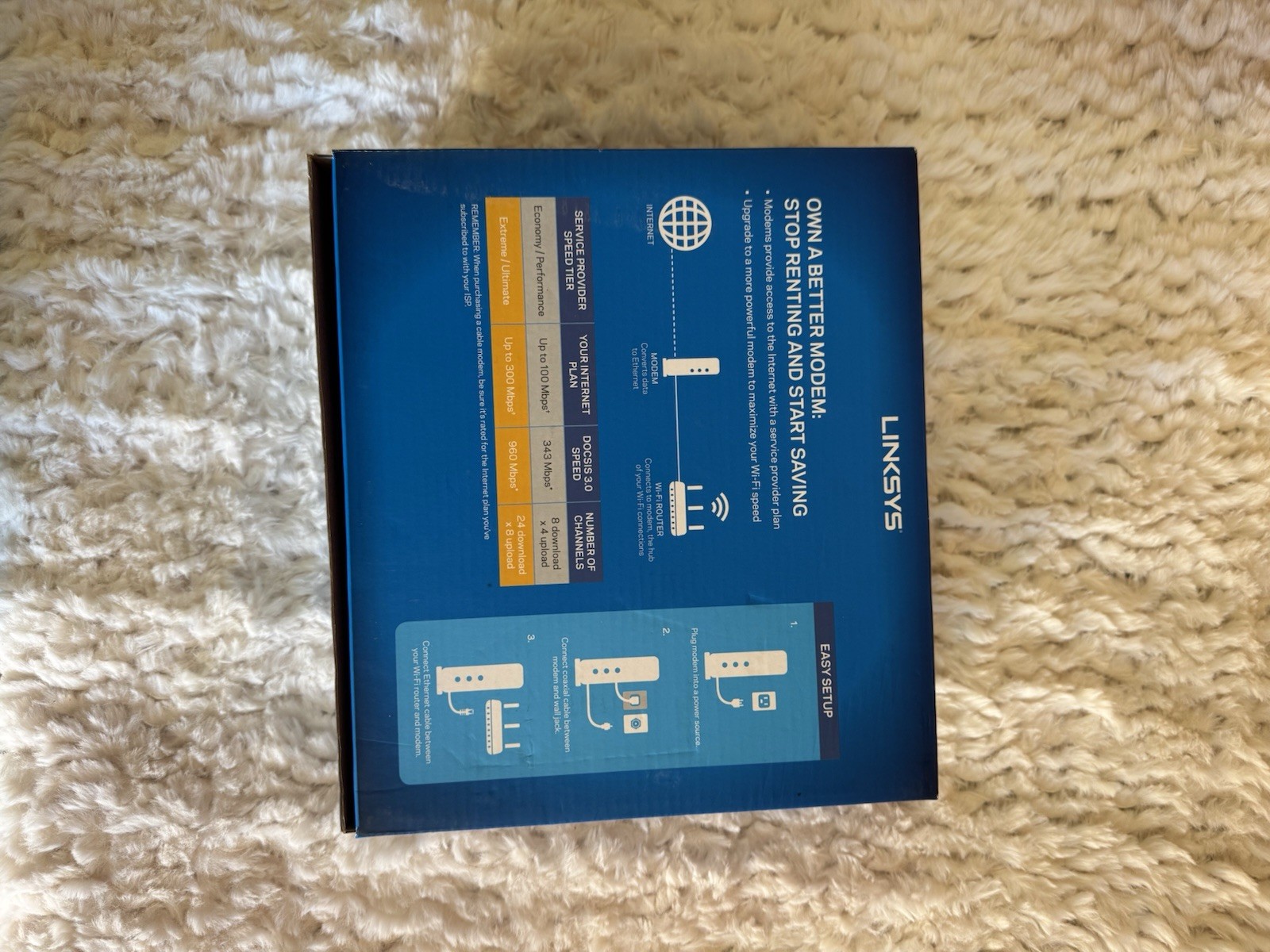 LINKSYS CM3024 High Speed DOCSIS 3.0 24 x 8 Cable Modem