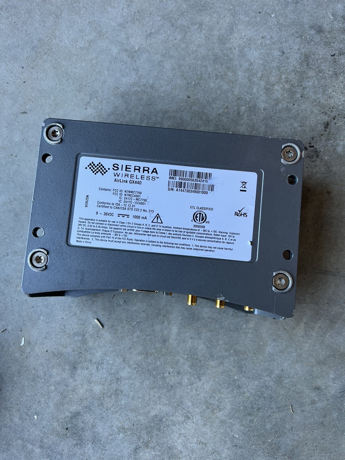 Sierra Wireless Airlink GX440 4G LTE Wireless Cellular Modem Intelligent Gateway