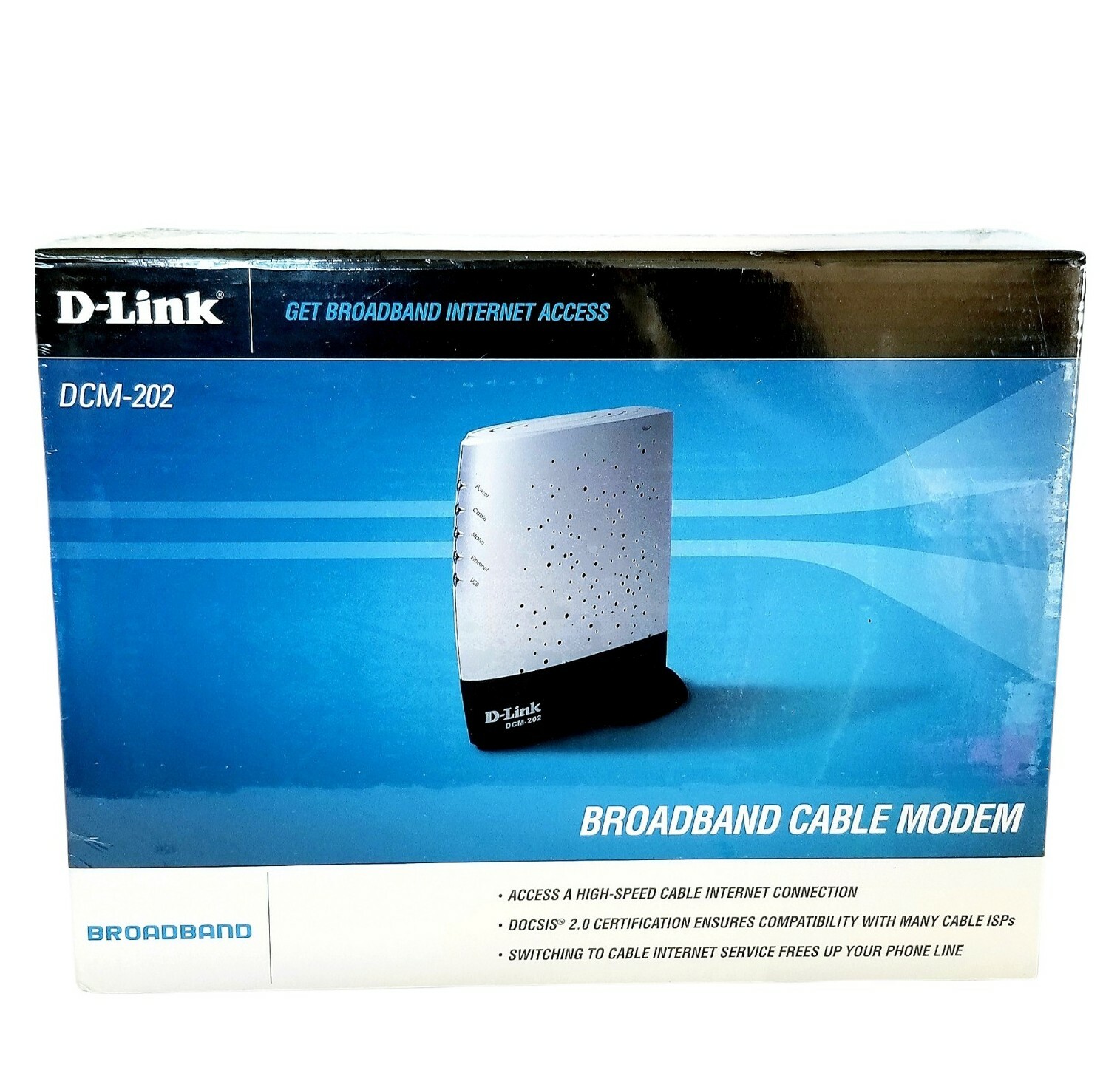 D-Link DCM-202 DOCSIS 2.0 USB Broadband Ethernet Cable Modem New Sealed